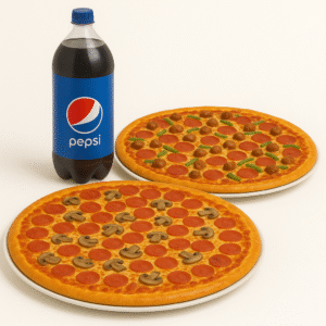 Two 16" Pizzas with Two Toppings & One Soda Special