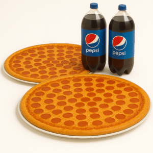2 Giant 28" 1-Topping Pizzas with 2 of 2-Liter Soda Special