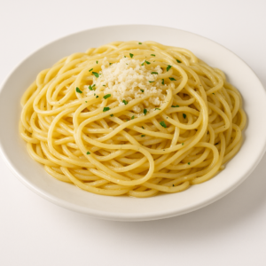 Spaghetti with Garlic & Butter Sauce